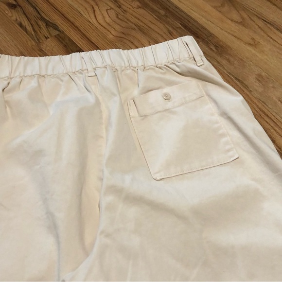 J. Crew Pull On Wide Leg Chino Pant Elastic Waist Summer Crop AY943 TALL Large - Picture 8 of 11